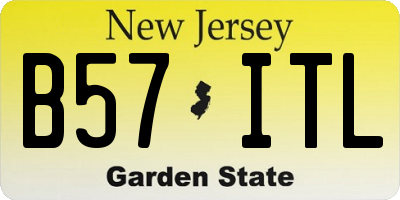 NJ license plate B57ITL
