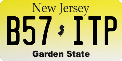 NJ license plate B57ITP