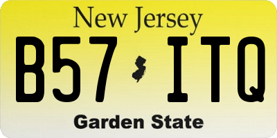 NJ license plate B57ITQ