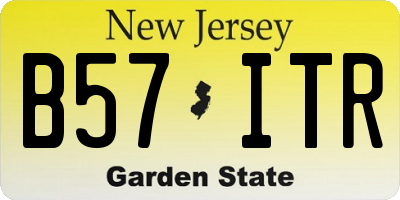 NJ license plate B57ITR