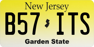 NJ license plate B57ITS