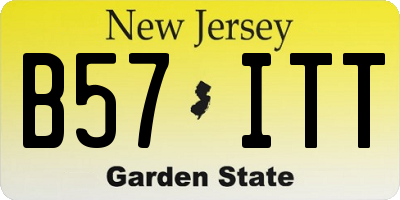 NJ license plate B57ITT