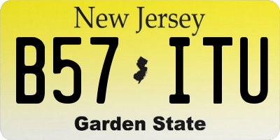 NJ license plate B57ITU