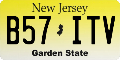 NJ license plate B57ITV