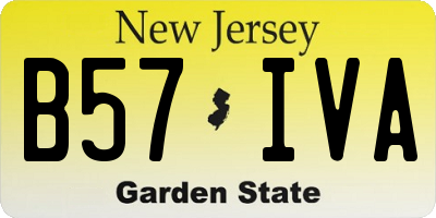 NJ license plate B57IVA