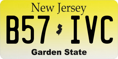 NJ license plate B57IVC