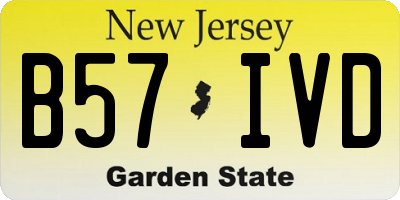NJ license plate B57IVD