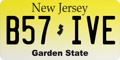 NJ license plate B57IVE