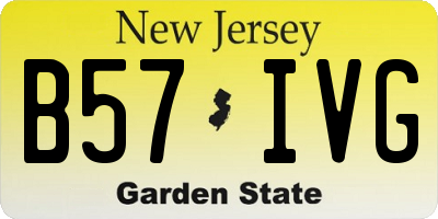 NJ license plate B57IVG