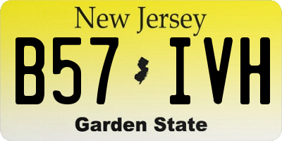 NJ license plate B57IVH