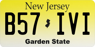 NJ license plate B57IVI