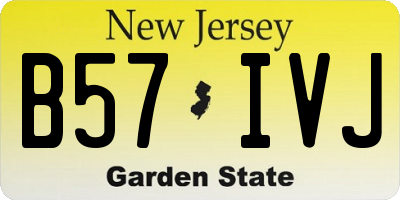 NJ license plate B57IVJ