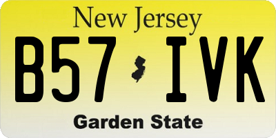 NJ license plate B57IVK