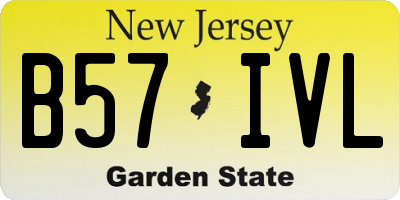 NJ license plate B57IVL