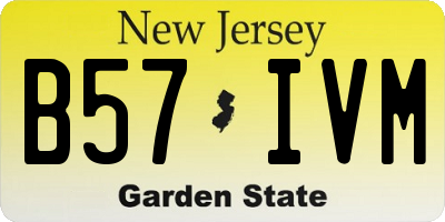 NJ license plate B57IVM