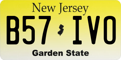 NJ license plate B57IVO