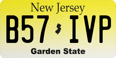 NJ license plate B57IVP