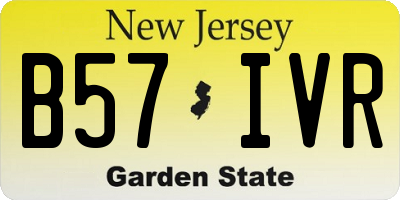 NJ license plate B57IVR