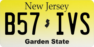 NJ license plate B57IVS