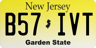 NJ license plate B57IVT