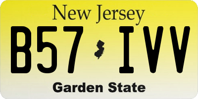 NJ license plate B57IVV