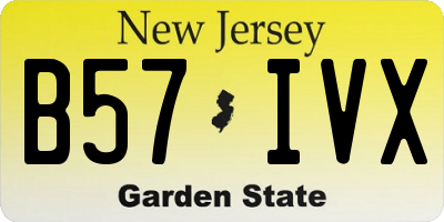 NJ license plate B57IVX
