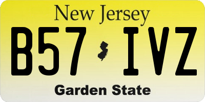 NJ license plate B57IVZ