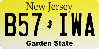 NJ license plate B57IWA