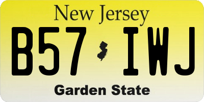NJ license plate B57IWJ