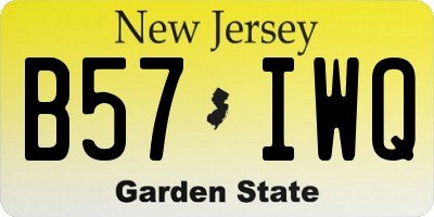 NJ license plate B57IWQ