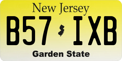 NJ license plate B57IXB