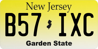 NJ license plate B57IXC