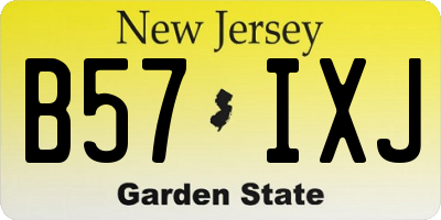 NJ license plate B57IXJ