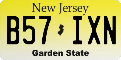 NJ license plate B57IXN