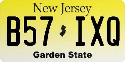 NJ license plate B57IXQ