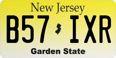NJ license plate B57IXR