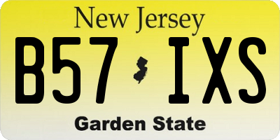 NJ license plate B57IXS