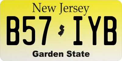 NJ license plate B57IYB