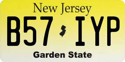NJ license plate B57IYP