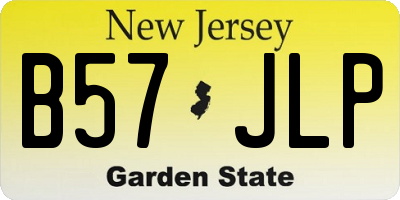 NJ license plate B57JLP