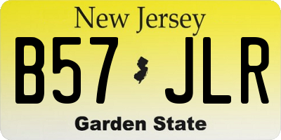 NJ license plate B57JLR