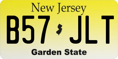 NJ license plate B57JLT