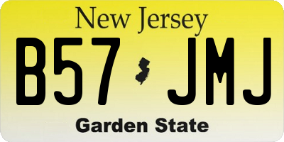 NJ license plate B57JMJ