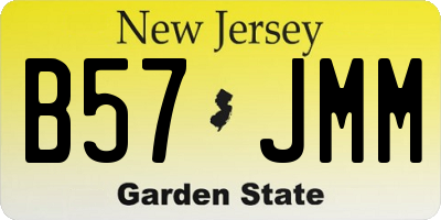 NJ license plate B57JMM
