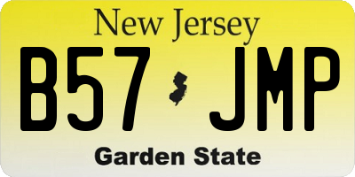 NJ license plate B57JMP