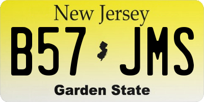 NJ license plate B57JMS