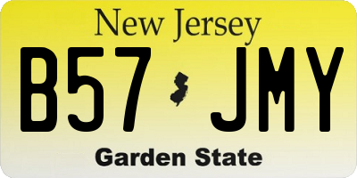 NJ license plate B57JMY