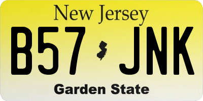 NJ license plate B57JNK
