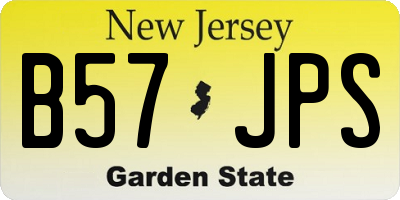 NJ license plate B57JPS