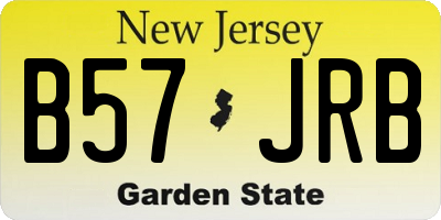 NJ license plate B57JRB